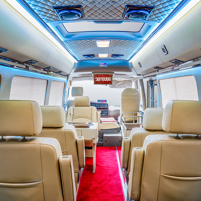 Minibús de recepción de montaña rusa de lujo personalizado con 12 asientos