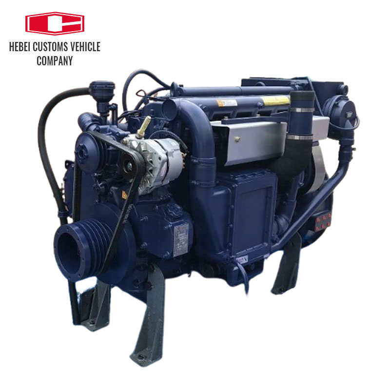 Motor diésel para barco marino Weichai WP6C142-18E220 con caja de cambios avanzada para bomba de agua de posenfriamiento turboalimentada para barco