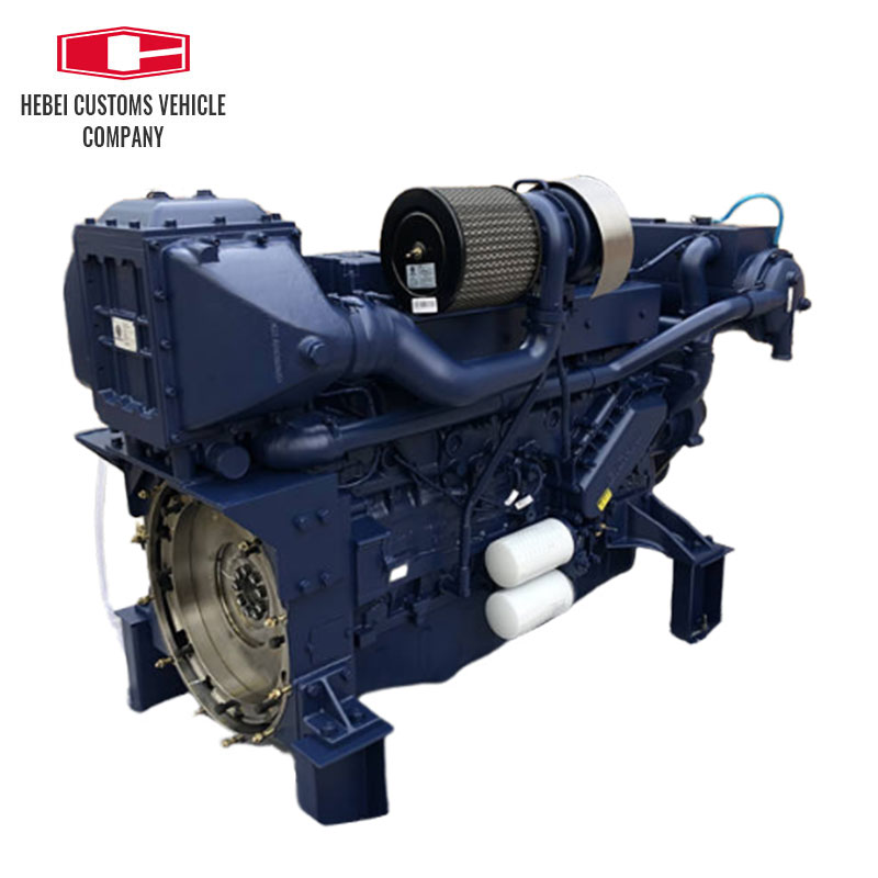  Motor diésel para barco marino, WP12C400-18, 6 cilindros, motor diésel refrigerado por agua de ingeniería para barco de pesca