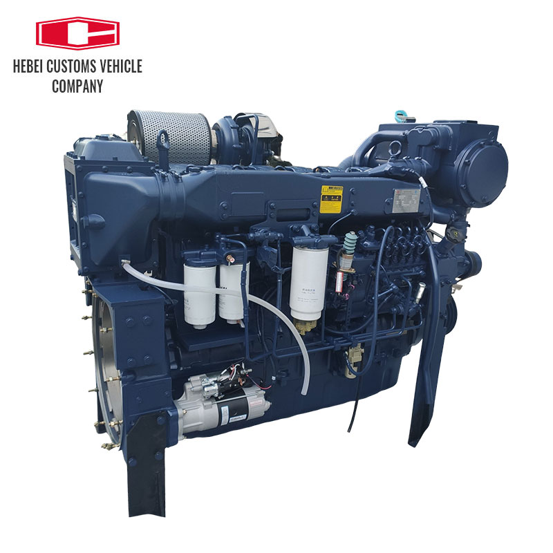 Motor diésel para barcos marinos de 4 tiempos, 6 cilindros, serie WD12, con caja de cambios avanzada, arranque eléctrico para barcos, exportador de motores diésel marinos refrigerados por agua