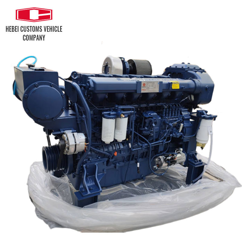  Motor diésel para barco marino, WP12C400-18, 6 cilindros, motor diésel refrigerado por agua de ingeniería para barco de pesca