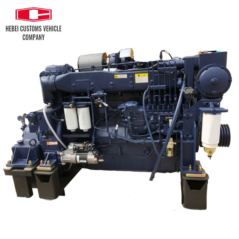  Motor diésel marino WD10C170-15, 6 cilindros, maquinaria de ingeniería refrigerada por agua, motor diésel marino para barcos industriales con bomba de agua