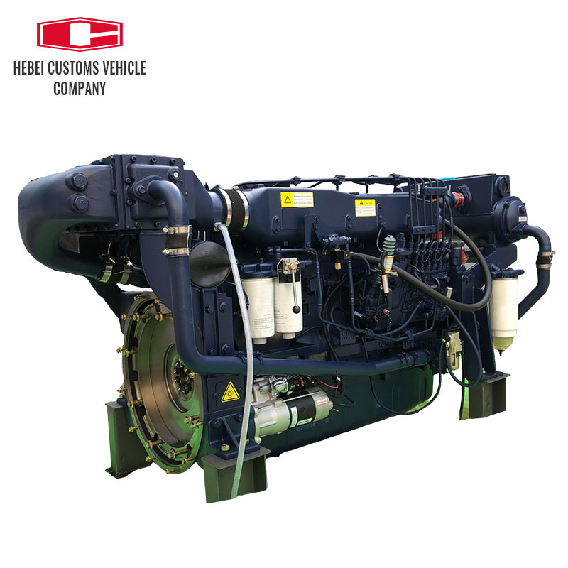 Motor diésel marino WD10C218-15, 6 cilindros, maquinaria de ingeniería refrigerada por agua, motor diésel marino para barcos industriales con bomba de agua