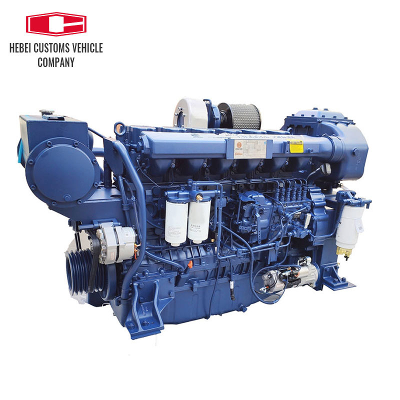 Motor fueraborda refrigerado por aire WP12C350-15 WP12C450-21 Motor diésel marino 6 cilindros Weichai WP12