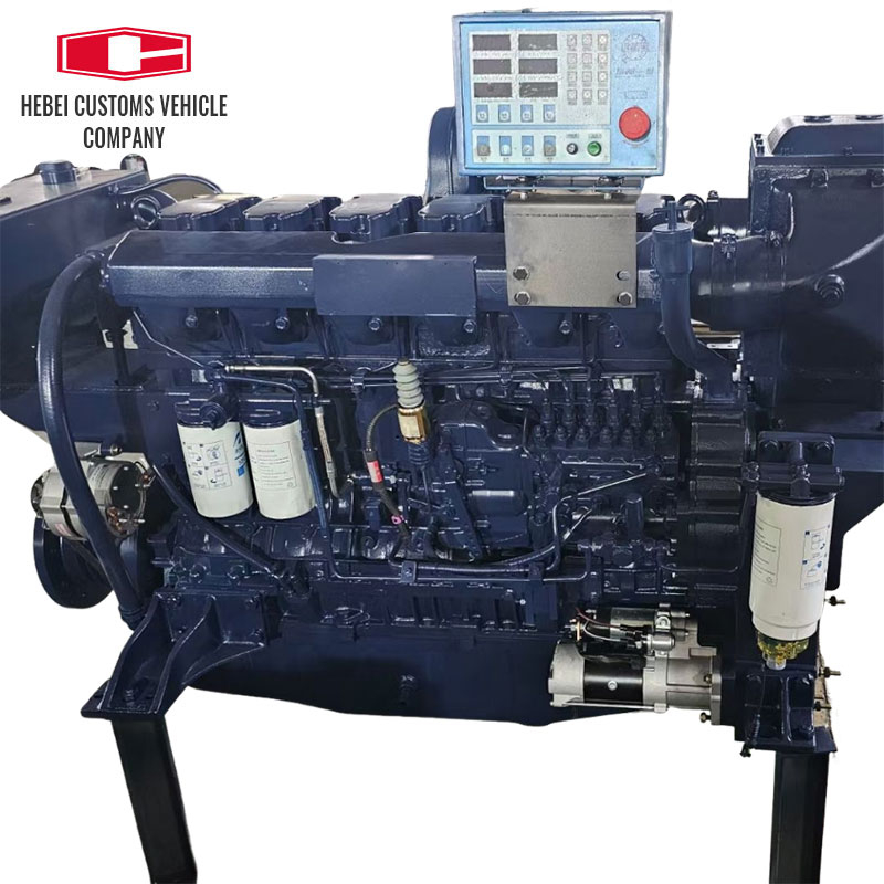  Motor diésel marino WD12C350-18, 6 cilindros, maquinaria de ingeniería refrigerada por agua, motor diésel marino para barcos con bomba de agua Industrial