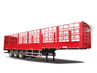 Camión semirremolque de carga con valla de tres ejes/remolque de vallado