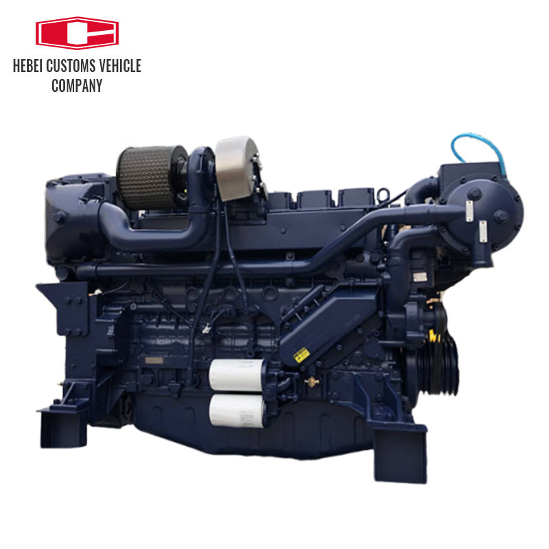  Motor diésel para barco marino, WP12C400-18, 6 cilindros, motor diésel refrigerado por agua de ingeniería para barco de pesca