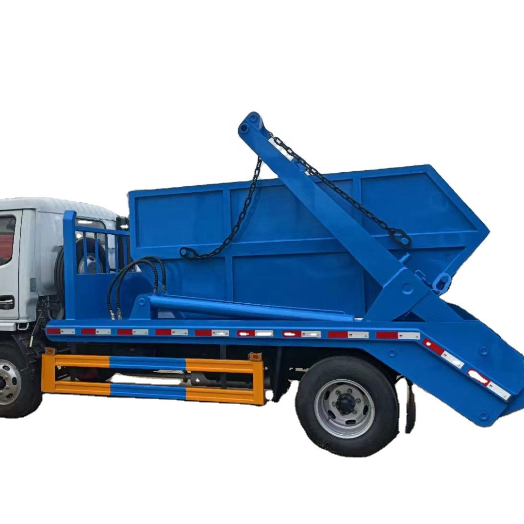 Camión de basura tipo colgado lateral con brazo oscilante para limpieza