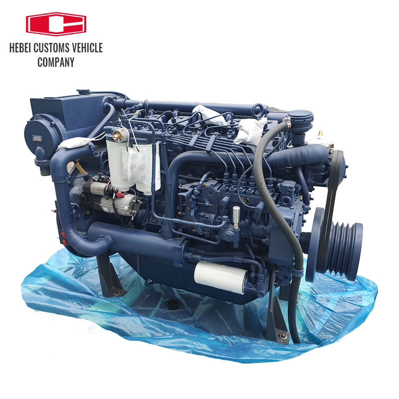 Bomba de agua de posenfriamiento turboalimentada con motor diésel para barco marino Weichai WP6C220-23 con caja de cambios avanzada para barco 