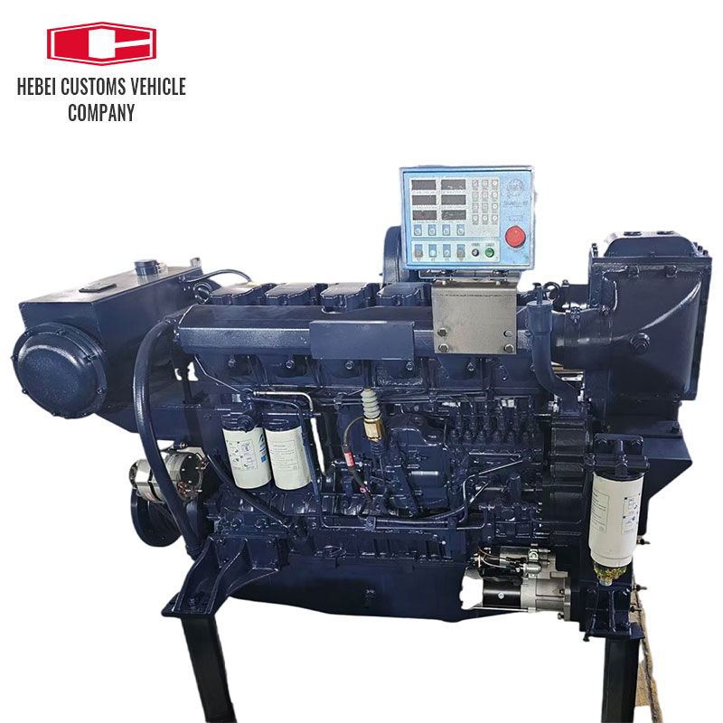  Motor diésel marino WD12C350-18, 6 cilindros, maquinaria de ingeniería refrigerada por agua, motor diésel marino para barcos con bomba de agua Industrial