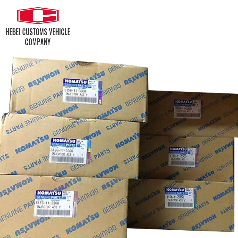 6156-11-3300 615611333 Inyector de combustible de riel común Inyector de combustible Inyector Boquilla para Komatsu PC400-7 PC450-7 Excavador de motor Mecánica 
