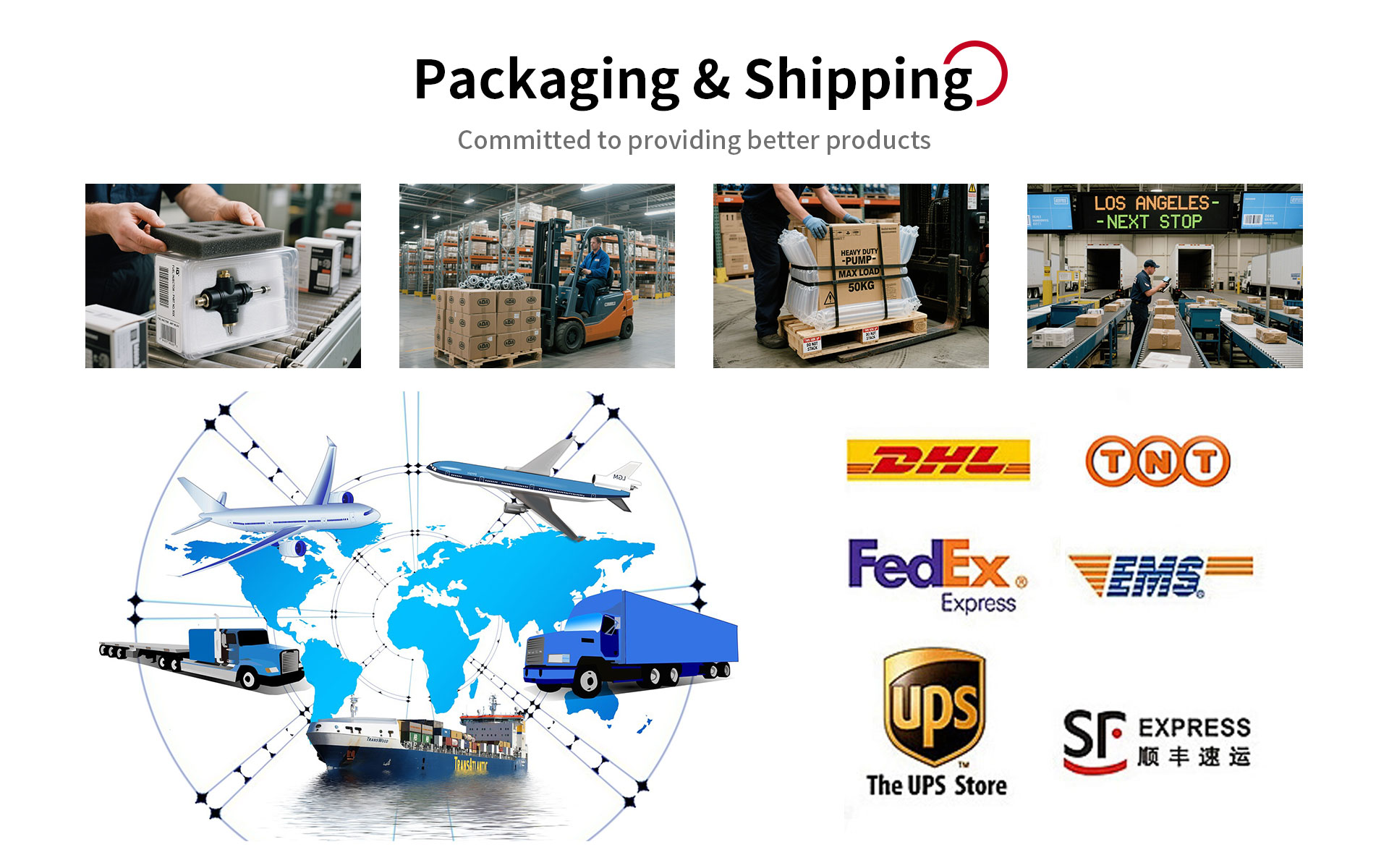 Entrega confiable en todo el mundo