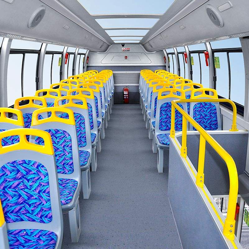 Autobús eléctrico urbano de lujo de dos pisos, 10,5 m y 61 asientos