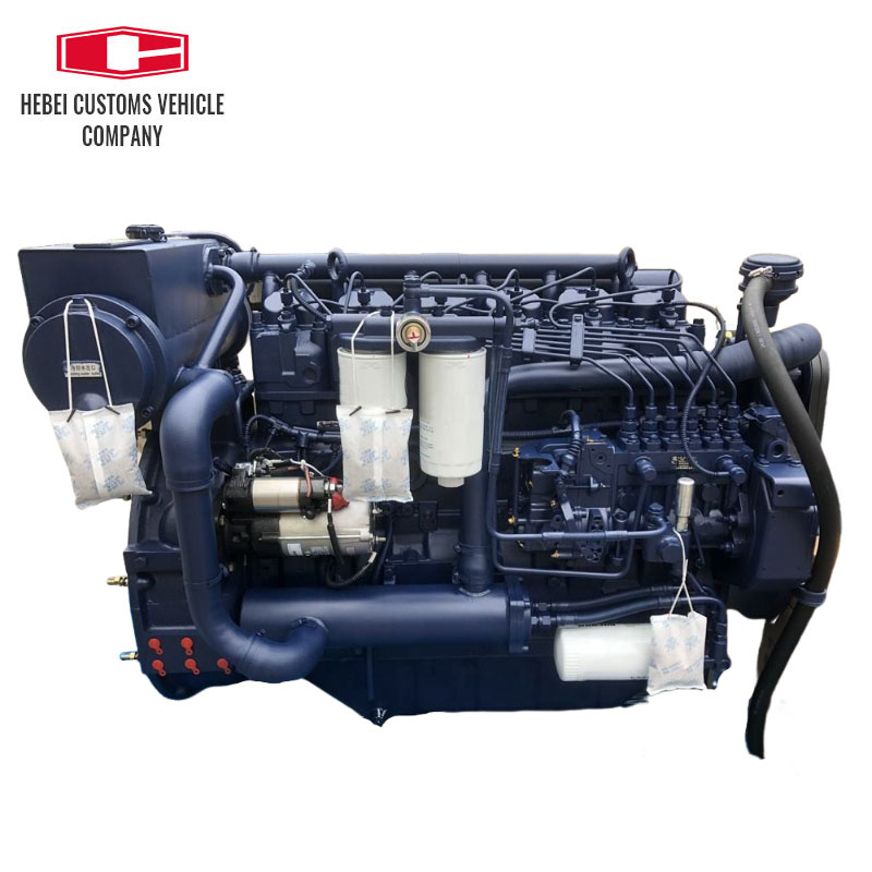 Motor diésel para barco marino Weichai WP6C142-18E220 con caja de cambios avanzada para bomba de agua de posenfriamiento turboalimentada para barco