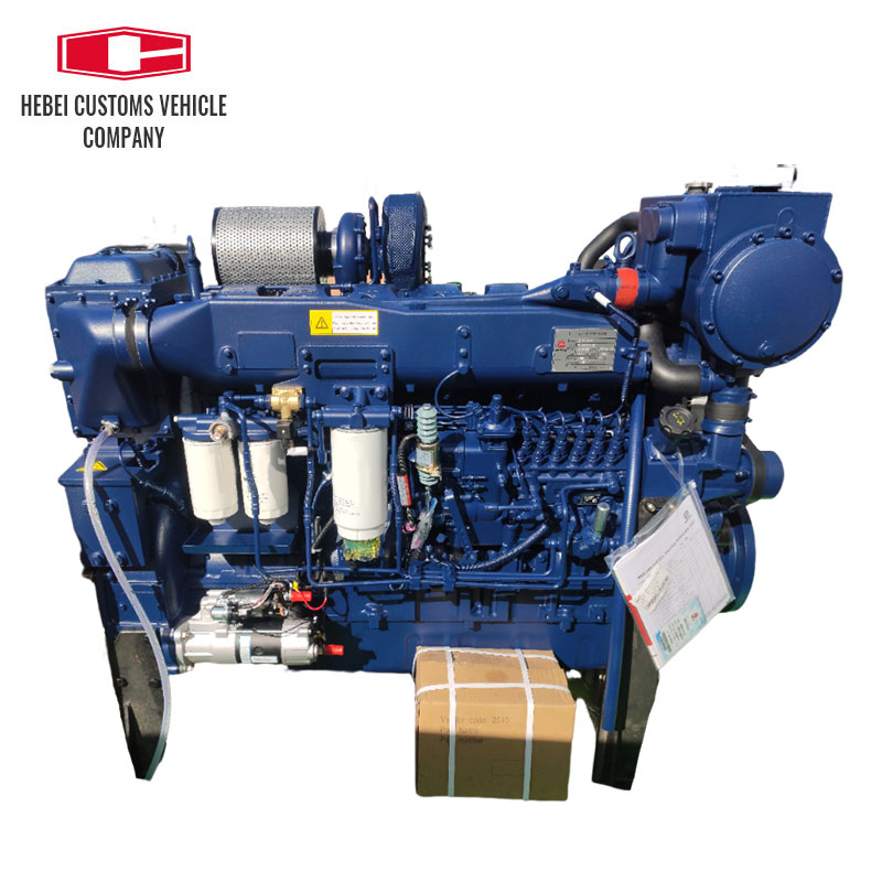 Motor diésel marino de 6 cilindros, maquinaria de WD12C400-21 de ingeniería refrigerada por agua, motor diésel marino para barcos industriales con bomba de agua