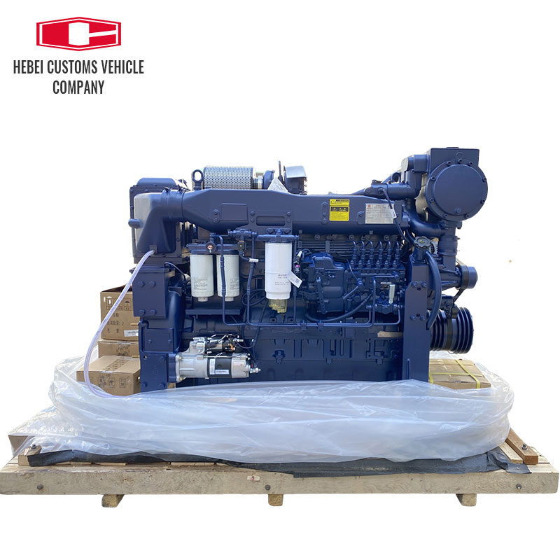 Motor diésel para barcos marinos de 4 tiempos, 6 cilindros, serie WD12, con caja de cambios avanzada, arranque eléctrico para barcos, exportador de motores diésel marinos refrigerados por agua
