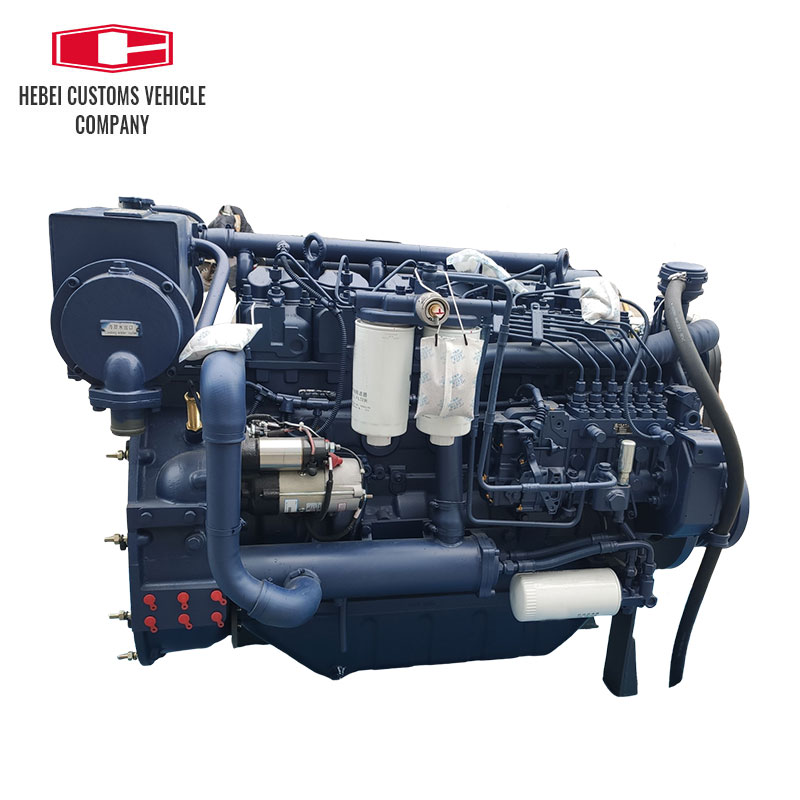 Bomba de agua de posenfriamiento turboalimentada con motor diésel para barco marino Weichai WP6C220-23 con caja de cambios avanzada para barco 