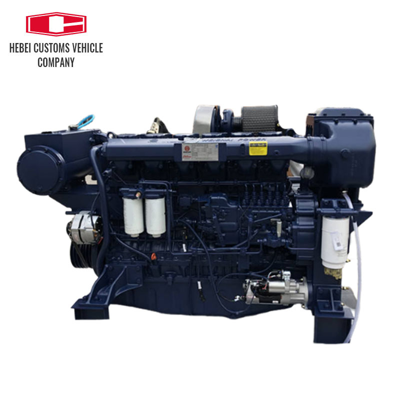  Motor diésel para barco marino, WP12C400-18, 6 cilindros, motor diésel refrigerado por agua de ingeniería para barco de pesca