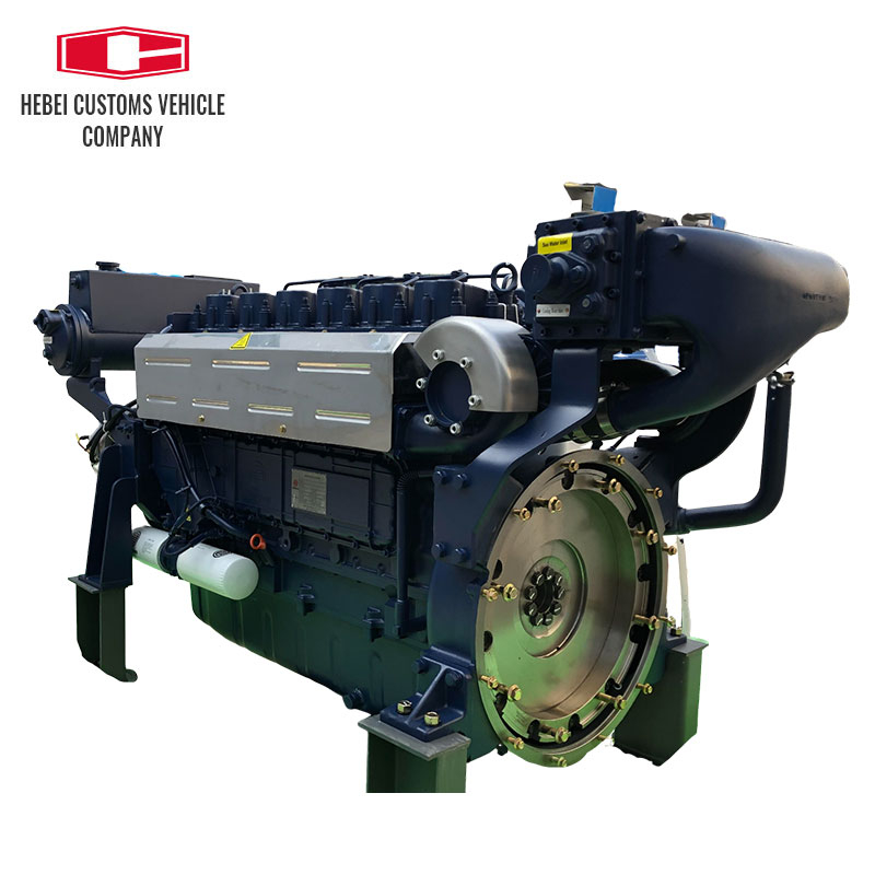 Motor diésel marino WD10C218-15, 6 cilindros, maquinaria de ingeniería refrigerada por agua, motor diésel marino para barcos industriales con bomba de agua