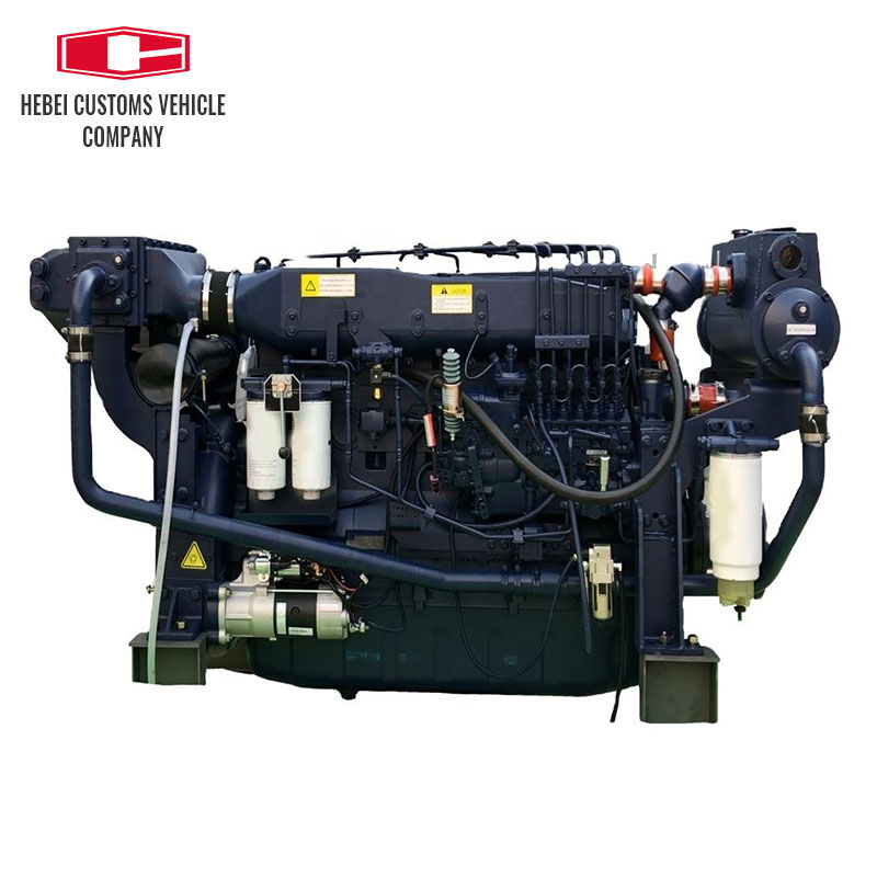 Motor diésel marino WD10 WD10C WD10C240-18 WD10C278-15 WD10C326-21 Motor de maquinaria de ingeniería refrigerado por agua de 6 cilindros para barcos con bomba de agua industrial